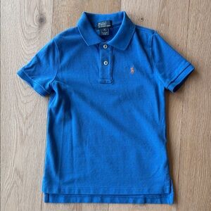 Polo by Ralph Lauren Bright Blue Short Sleeve Polo with Orange Pony
